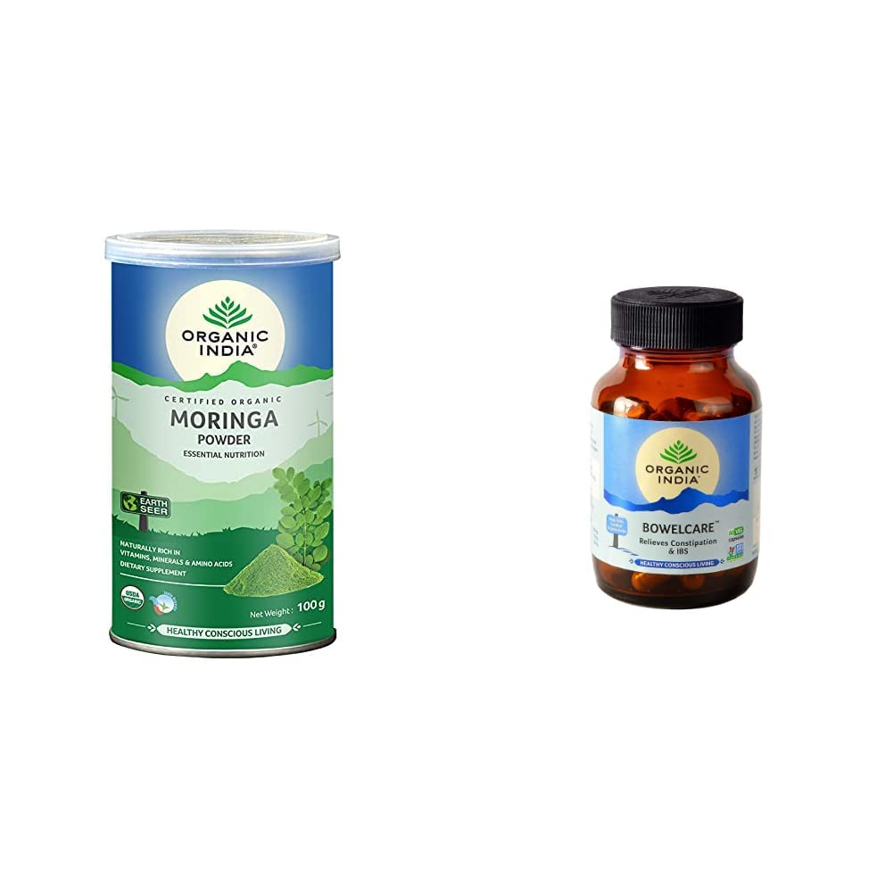 A TATA Product - Organic India Moringa Powder - 100g, Essential Nutrition Superfood, Helps Naturally Boost Energy Levels, Improves Stamina & Vitality, Rich In Vitamins & Minerals