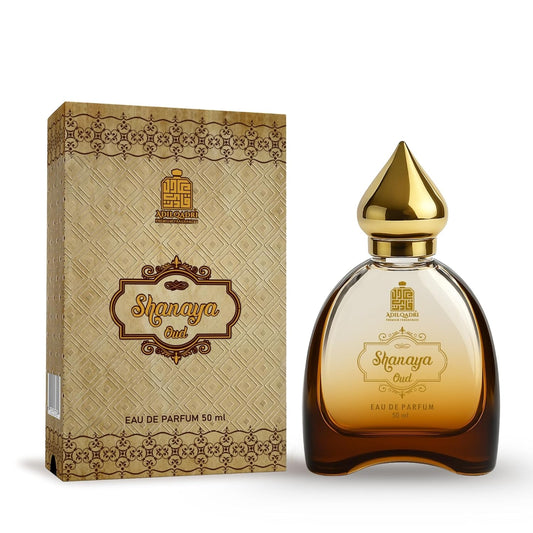 Adilqadri Shanaya Oud Unisex Perfume | Long Lasting Eau De Parfum for Men & Women | Fragrance with Oud, Patchouli, Musk, Rose & Leather | 50ml