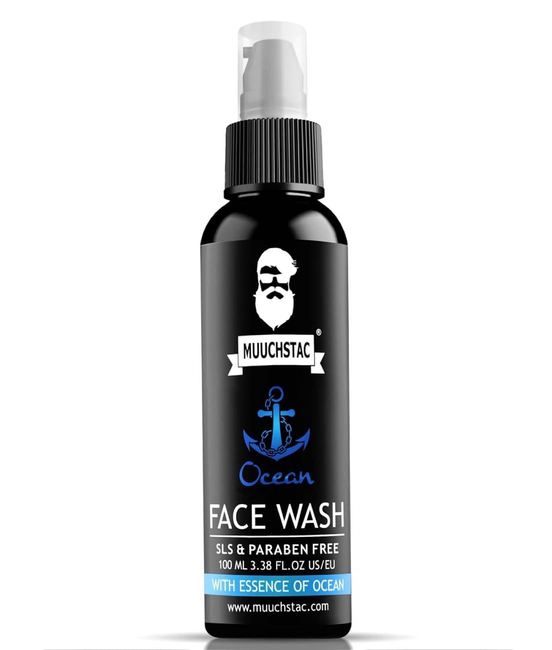 Muuchstac Ocean Face Wash for Men | Fight Acne & Pimples, Brighten Skin, Clears Dirt, Oil Control, Refreshing Feel - Multi-Action Formula (2x100 ml)