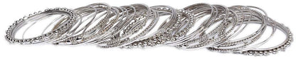 Shining Diva Fashion Set of 40 Bangles Set for Women | Oxidised Silver Plated Celebrity Inspired Jewellery | Latest Stylish Traditional Bangle for Girls and Women