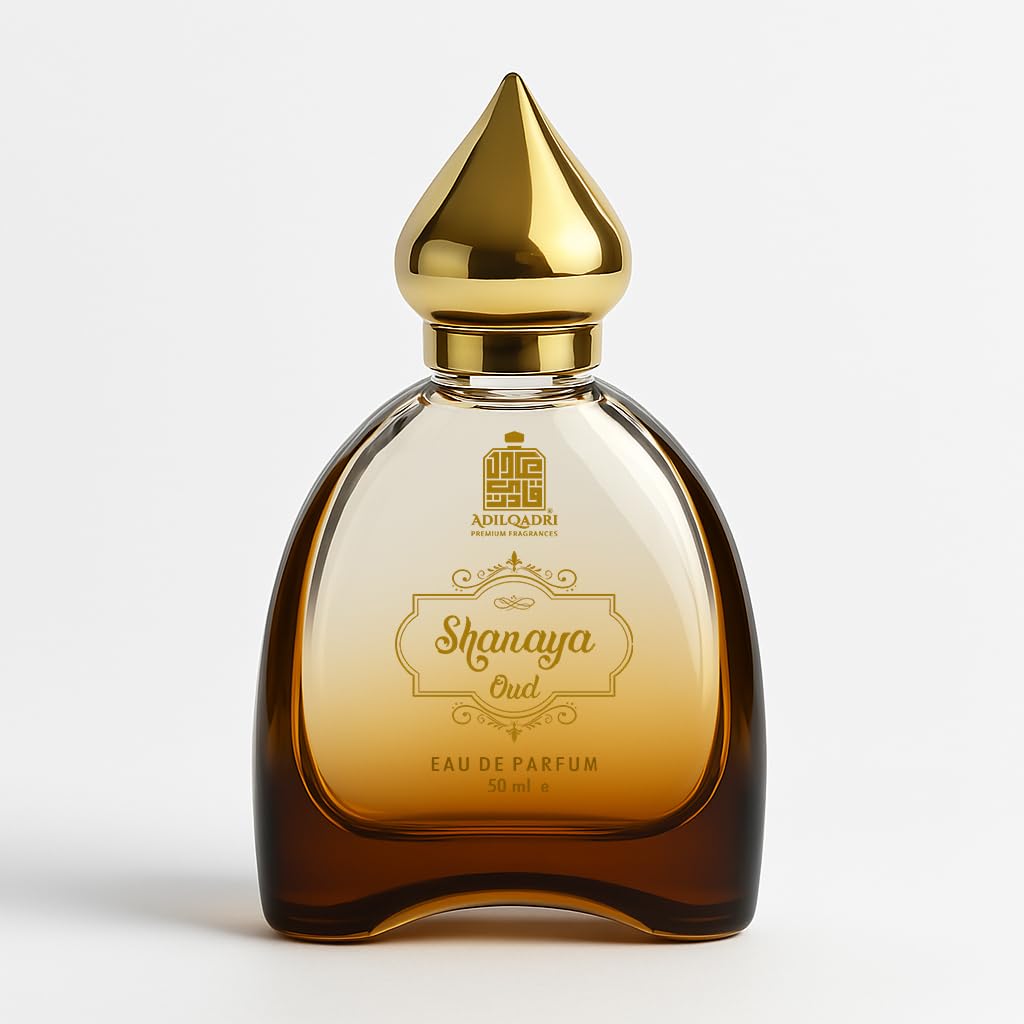 Adilqadri Shanaya Oud Unisex Perfume | Long Lasting Eau De Parfum for Men & Women | Fragrance with Oud, Patchouli, Musk, Rose & Leather | 50ml