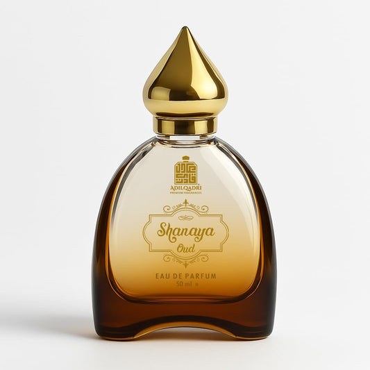Adilqadri Shanaya Oud Unisex Perfume | Long Lasting Eau De Parfum for Men & Women | Fragrance with Oud, Patchouli, Musk, Rose & Leather | 50ml