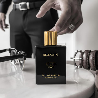Bella Vita Luxury CEO MEN Long Lasting Perfume for Man | EDP 100ml | Lemon, Lavender, Tonka, Mandarin & Vetiver | Woody, Citrus Premium Fragrance | Ideal for Every Moment
