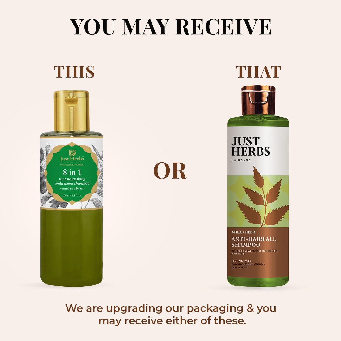 Just Herbs Hair Care & Protection combo with 8 in 1 Shampoo & Neem Wooden Comb