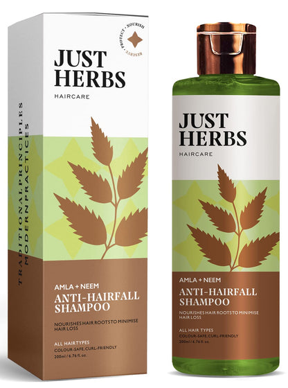 Just Herbs Hair Care & Protection combo with 8 in 1 Shampoo & Neem Wooden Comb