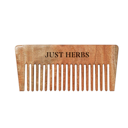Just Herbs Hair Care & Protection combo with 8 in 1 Shampoo & Neem Wooden Comb