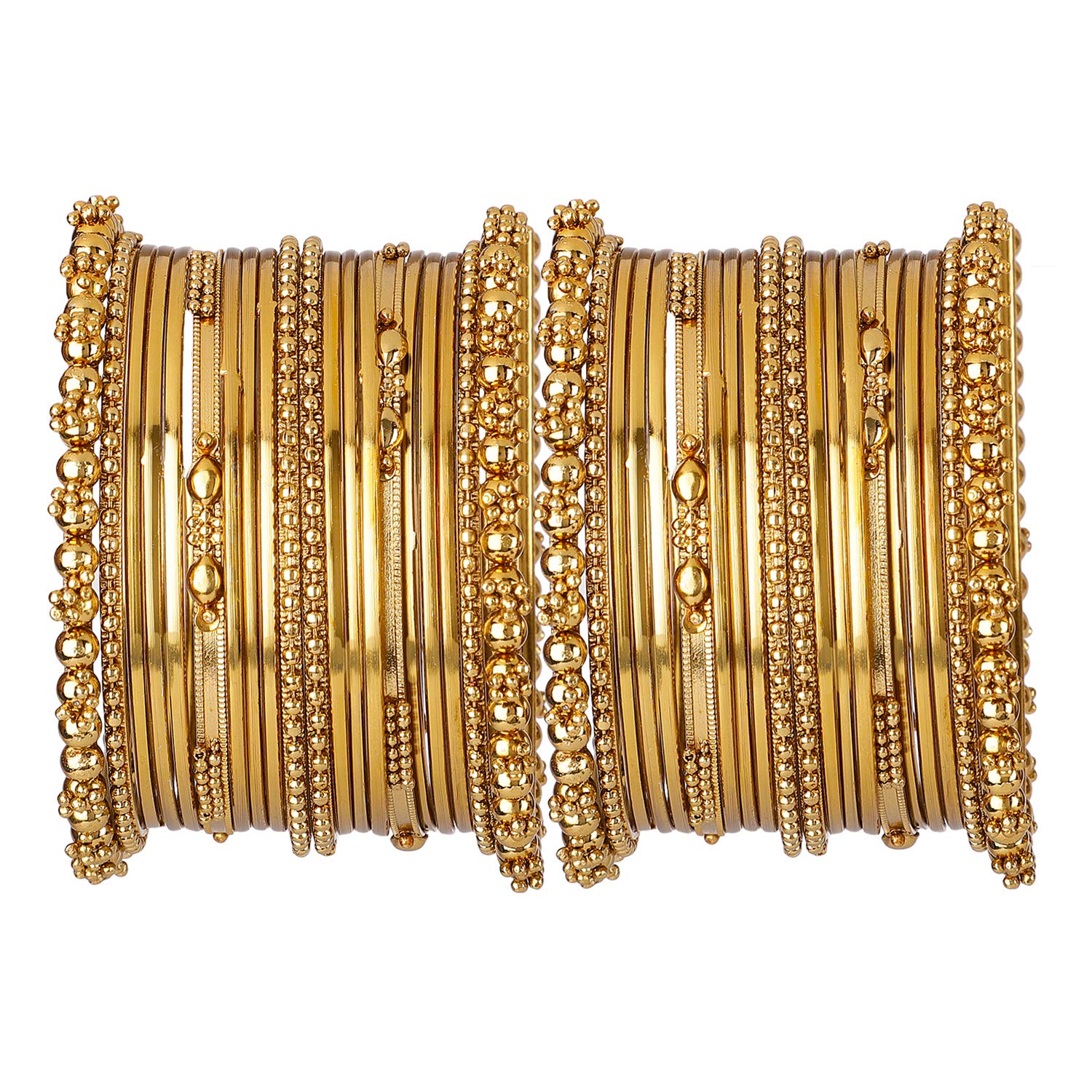 Shining Diva Fashion Set of 40 Bangles Set for Women | Oxidised Silver Plated Celebrity Inspired Jewellery | Latest Stylish Traditional Bangle for Girls and Women